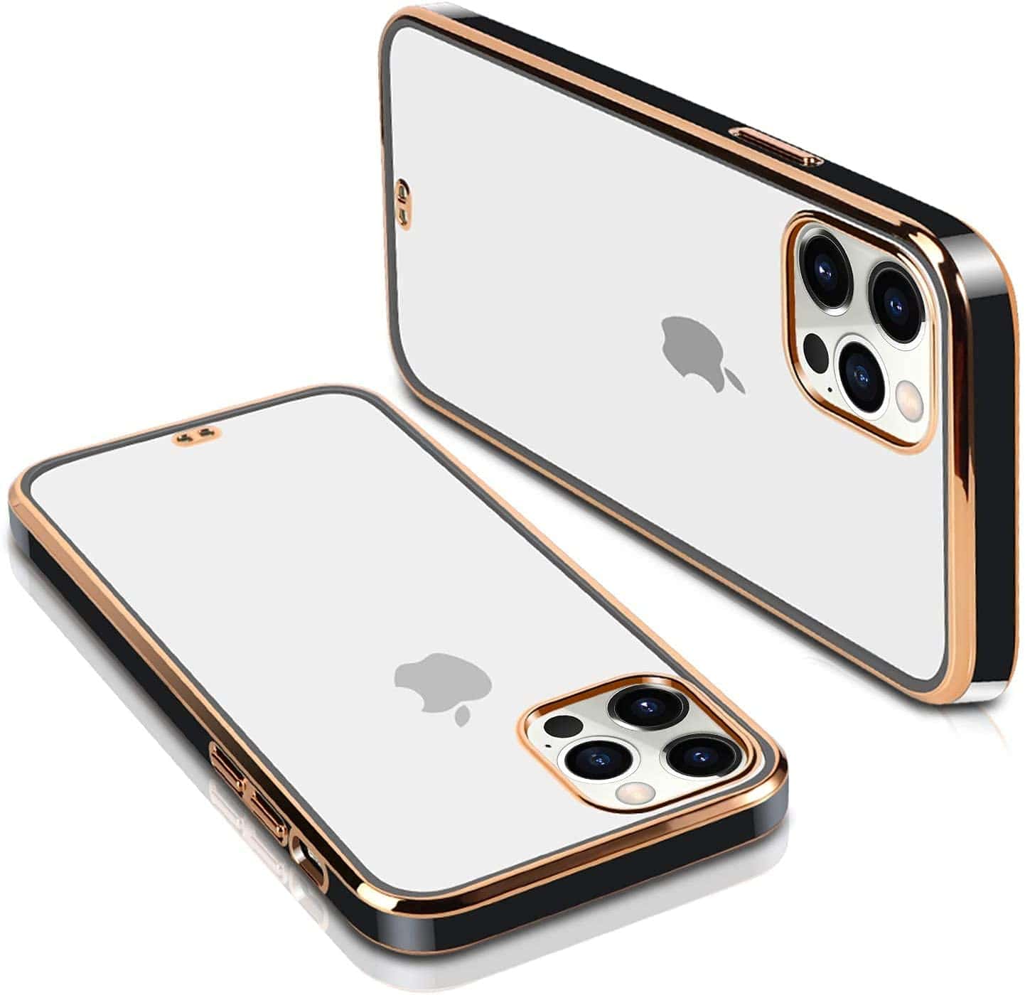iPhone 11 Pro Max Lens Protective Gold Plating Black Edge Silicone